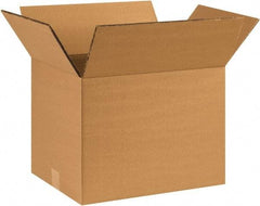 Made in USA - 10" Wide x 16" Long x 10" High Rectangle Heavy Duty Corrugated Box - 2 Walls, Kraft (Color), 100 Lb Capacity - Exact Tool & Supply