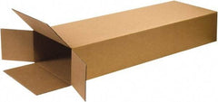 Made in USA - 4" Wide x 14" Long x 52" High Rectangle Corrugated Shipping Box - 1 Wall, Kraft (Color), 65 Lb Capacity - Exact Tool & Supply