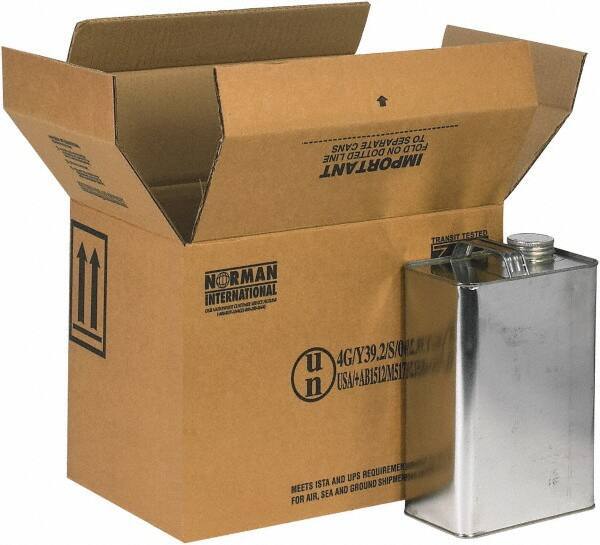 Made in USA - 9" Wide x 13-3/4" Long x 10-3/8" High Rectangle Corrugated Shipping Box - 2 Walls, Kraft (Color), 120 Lb Capacity - Exact Tool & Supply