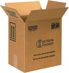 Made in USA - 8-3/16" Wide x 11-3/8" Long x 12-5/16" High Rectangle Corrugated Shipping Box - 1 Wall, Kraft (Color), 95 Lb Capacity - Exact Tool & Supply