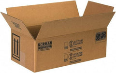 Made in USA - 5-1/8" Wide x 10-1/4" Long x 6-3/16" High Rectangle Corrugated Shipping Box - 1 Wall, Kraft (Color), 95 Lb Capacity - Exact Tool & Supply