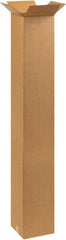 Made in USA - 10" Wide x 10" Long x 60" High Rectangle Corrugated Shipping Box - 1 Wall, Kraft (Color), 65 Lb Capacity - Exact Tool & Supply