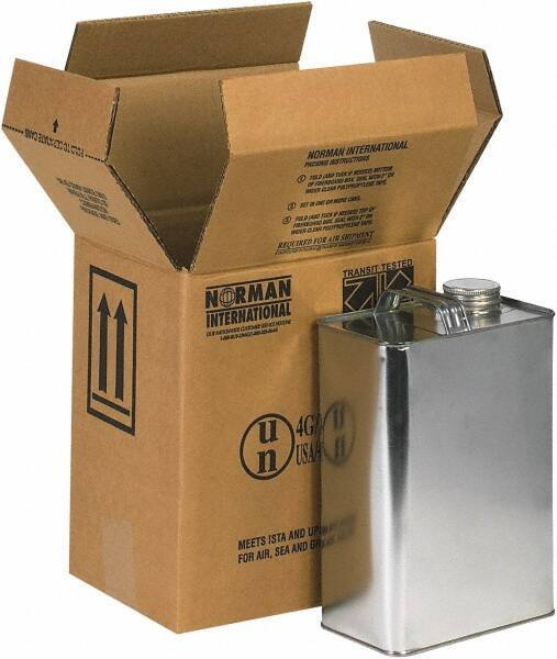 Made in USA - 6-11/16" Wide x 9" Long x 10-1/4" High Rectangle Corrugated Shipping Box - 2 Walls, Kraft (Color), 120 Lb Capacity - Exact Tool & Supply