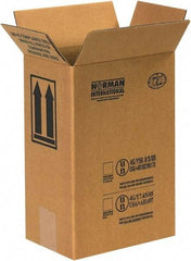 Made in USA - 5-11/16" Wide x 8-3/16" Long x 12-5/16" High Rectangle Corrugated Shipping Box - 1 Wall, Kraft (Color), 95 Lb Capacity - Exact Tool & Supply