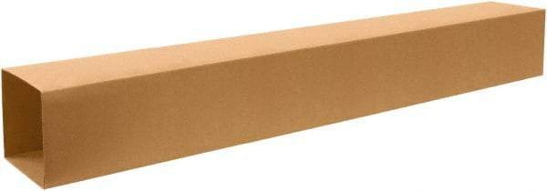 Made in USA - 8" Wide x 8" Long x 72" High Rectangle Telescoping Box - 1 Wall, Kraft (Color), 65 Lb Capacity - Exact Tool & Supply