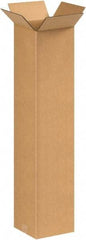 Made in USA - 8" Wide x 8" Long x 38" High Rectangle Corrugated Shipping Box - 1 Wall, Kraft (Color), 65 Lb Capacity - Exact Tool & Supply