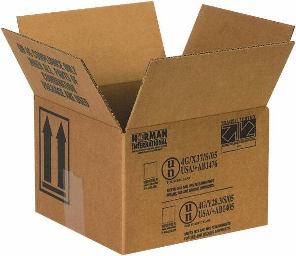 Made in USA - 5-1/8" Wide x 5-1/8" Long x 6-3/16" High Rectangle Corrugated Shipping Box - 1 Wall, Kraft (Color), 95 Lb Capacity - Exact Tool & Supply