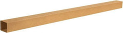 Made in USA - 4-1/2" Wide x 4-1/2" Long x 72" High Rectangle Telescoping Box - 1 Wall, Kraft (Color), 65 Lb Capacity - Exact Tool & Supply