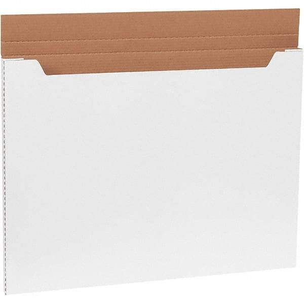 Made in USA - 22-1/2" Wide x 30" Long x 1" High Rectangle Crush Proof Mailers - 1 Wall, White - Exact Tool & Supply