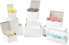 Made in USA - 5" Wide x 6" Long x 1" High Chipboard Box - 1 Wall, White - Exact Tool & Supply