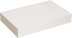 Made in USA - 14" Wide x 24" Long x 4" High Rectangle Chipboard Box - 1 Wall, White - Exact Tool & Supply