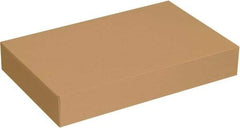 Made in USA - 14" Wide x 24" Long x 4" High Rectangle Chipboard Box - 1 Wall, Kraft (Color) - Exact Tool & Supply