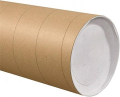Made in USA - 8" Diam x 60" Long Round Jumbo Mailing Tubes - 1 Wall, Kraft (Color) - Exact Tool & Supply