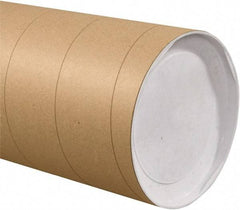 Made in USA - 10" Diam x 36" Long Round Jumbo Mailing Tubes - 1 Wall, Kraft (Color) - Exact Tool & Supply