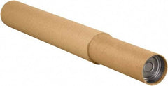 Made in USA - 3-1/4" Diam x 120" Long Round Adjustable Tubes - 1 Wall, Kraft (Color) - Exact Tool & Supply