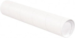 Made in USA - 4" Diam x 48" Long Round White Mailing Tubes - 1 Wall, White - Exact Tool & Supply