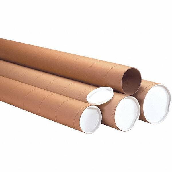 Made in USA - 4" Diam x 60" Long Round Heavy Duty Mailing Tubes - 1 Wall, Kraft (Color) - Exact Tool & Supply