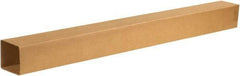Made in USA - 6" Wide x 6" Long x 72" High Rectangle Telescoping Box - 1 Wall, Kraft (Color), 65 Lb Capacity - Exact Tool & Supply