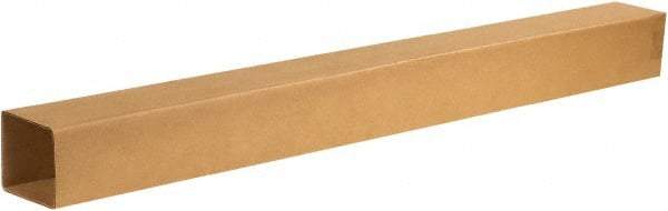 Made in USA - 6-1/2" Wide x 6-1/2" Long x 72" High Rectangle Telescoping Box - 1 Wall, Kraft (Color), 65 Lb Capacity - Exact Tool & Supply