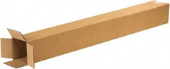 Made in USA - 5" Wide x 5" Long x 48" High Rectangle Corrugated Shipping Box - 1 Wall, Kraft (Color), 65 Lb Capacity - Exact Tool & Supply
