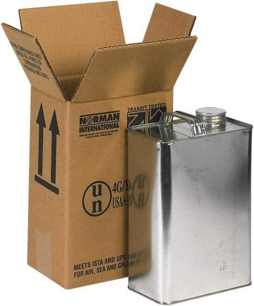Made in USA - 4-5/16" Wide x 6-3/4" Long x 10-3/8" High Rectangle Corrugated Shipping Box - 2 Walls, Kraft (Color), 120 Lb Capacity - Exact Tool & Supply