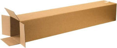 Made in USA - 8" Wide x 8" Long x 50" High Rectangle Corrugated Shipping Box - 1 Wall, Kraft (Color), 65 Lb Capacity - Exact Tool & Supply