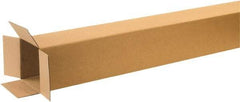 Made in USA - 8" Wide x 8" Long x 60" High Rectangle Corrugated Shipping Box - 1 Wall, Kraft (Color), 65 Lb Capacity - Exact Tool & Supply