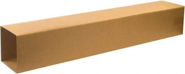 Made in USA - 8-3/4" Wide x 8-3/4" Long x 48" High Rectangle Telescoping Box - 2 Walls, Kraft (Color), 100 Lb Capacity - Exact Tool & Supply