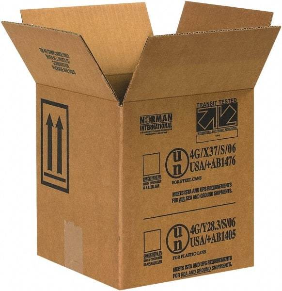 Made in USA - 8-1/2" Wide x 8-1/2" Long x 9-5/16" High Rectangle Corrugated Shipping Box - 1 Wall, Kraft (Color), 95 Lb Capacity - Exact Tool & Supply