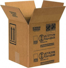 Made in USA - 8-1/2" Wide x 8-1/2" Long x 9-5/16" High Rectangle Corrugated Shipping Box - 1 Wall, Kraft (Color), 95 Lb Capacity - Exact Tool & Supply