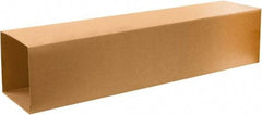 Made in USA - 12" Wide x 12" Long x 48" High Rectangle Telescoping Box - 1 Wall, Kraft (Color), 65 Lb Capacity - Exact Tool & Supply