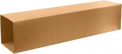 Made in USA - 12-1/2" Wide x 12-1/2" Long x 48" High Rectangle Telescoping Box - 1 Wall, Kraft (Color), 65 Lb Capacity - Exact Tool & Supply
