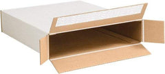 Made in USA - 3" Wide x 12-1/2" Long x 17-1/2" High Rectangle Corrugated Shipping Box - 1 Wall, White, 65 Lb Capacity - Exact Tool & Supply
