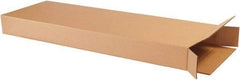 Made in USA - 4" Wide x 14" Long x 42" High Rectangle Corrugated Shipping Box - 1 Wall, Kraft (Color), 65 Lb Capacity - Exact Tool & Supply