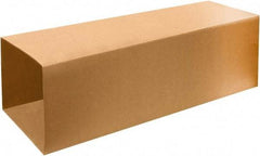 Made in USA - 14" Wide x 14" Long x 40" High Rectangle Telescoping Box - 1 Wall, Kraft (Color), 65 Lb Capacity - Exact Tool & Supply