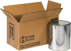 Made in USA - 6-7/8" Wide x 14-1/8" Long x 7-7/8" High Rectangle Corrugated Shipping Box - 2 Walls, Kraft (Color), 95 Lb Capacity - Exact Tool & Supply