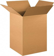 Made in USA - 15" Wide x 15" Long x 24" High Rectangle Corrugated Shipping Box - 1 Wall, Kraft (Color), 65 Lb Capacity - Exact Tool & Supply