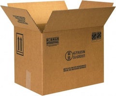 Made in USA - 11-3/8" Wide x 16-3/8" Long x 12-5/16" High Rectangle Corrugated Shipping Box - 1 Wall, Kraft (Color), 95 Lb Capacity - Exact Tool & Supply