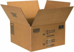 Made in USA - 17" Wide x 17" Long x 9-5/16" High Rectangle Corrugated Shipping Box - 1 Wall, Kraft (Color), 95 Lb Capacity - Exact Tool & Supply