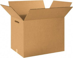Made in USA - 12" Wide x 18" Long x 12" High Rectangle Heavy Duty Corrugated Box - 2 Walls, Kraft (Color), 100 Lb Capacity - Exact Tool & Supply