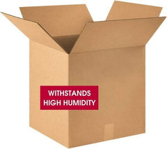 Made in USA - 18" Wide x 18" Long x 18" High Square Corrugated Shipping Box - 1 Wall, Kraft (Color), 120 Lb Capacity - Exact Tool & Supply