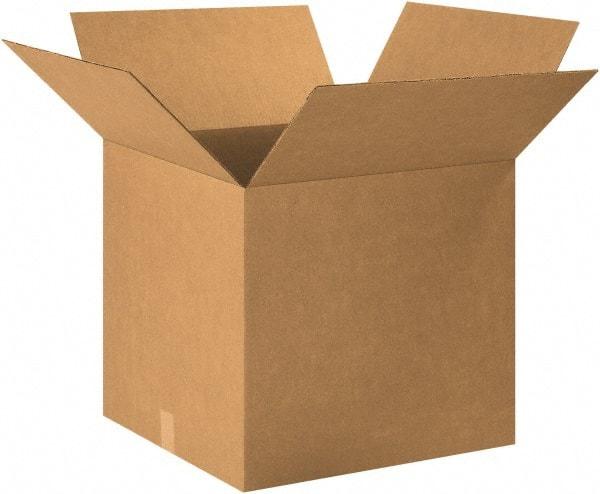 Made in USA - 24" Wide x 24" Long x 26" High Rectangle Corrugated Shipping Box - 1 Wall, Kraft (Color), 65 Lb Capacity - Exact Tool & Supply