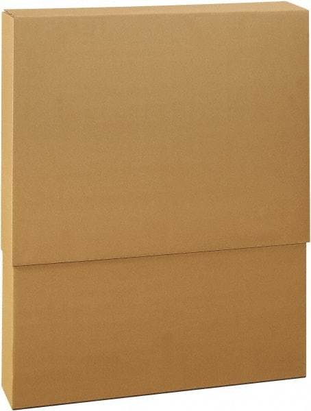 Made in USA - 6" Wide x 30" Long x 24" High Rectangle Telescoping Box - 1 Wall, Kraft (Color), 65 Lb Capacity - Exact Tool & Supply