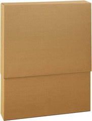 Made in USA - 8" Wide x 24" Long x 57" High Rectangle Telescoping Box - 2 Walls, Kraft (Color), 100 Lb Capacity - Exact Tool & Supply