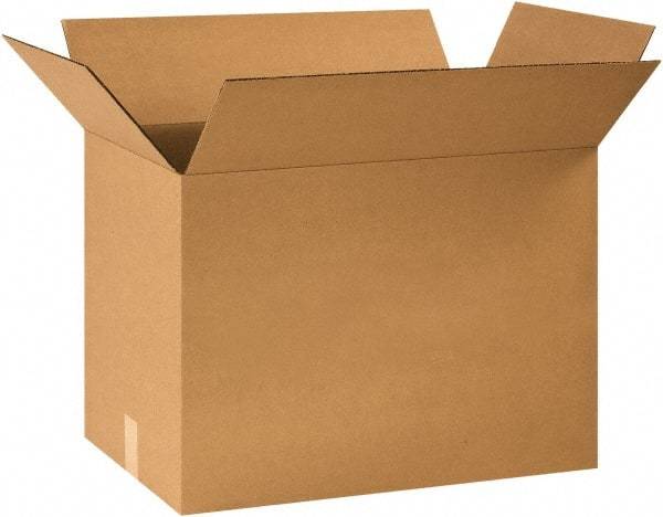 Made in USA - 16" Wide x 24" Long x 18" High Rectangle Corrugated Shipping Box - 1 Wall, Kraft (Color), 65 Lb Capacity - Exact Tool & Supply