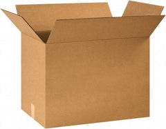 Made in USA - 16" Wide x 24" Long x 18" High Rectangle Corrugated Shipping Box - 1 Wall, Kraft (Color), 65 Lb Capacity - Exact Tool & Supply