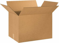 Made in USA - 18" Wide x 26" Long x 18" High Rectangle Corrugated Shipping Box - 1 Wall, Kraft (Color), 65 Lb Capacity - Exact Tool & Supply