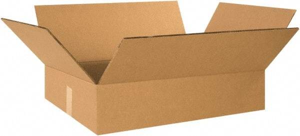 Made in USA - 18" Wide x 24" Long x 6" High Rectangle Heavy Duty Corrugated Box - 2 Walls, Kraft (Color), 100 Lb Capacity - Exact Tool & Supply