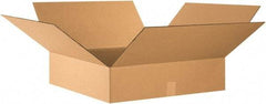 Made in USA - 24" Wide x 24" Long x 6" High Rectangle Corrugated Shipping Box - 1 Wall, Kraft (Color), 65 Lb Capacity - Exact Tool & Supply