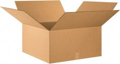 Made in USA - 24" Wide x 24" Long x 12" High Rectangle Corrugated Shipping Box - 1 Wall, Kraft (Color), 65 Lb Capacity - Exact Tool & Supply